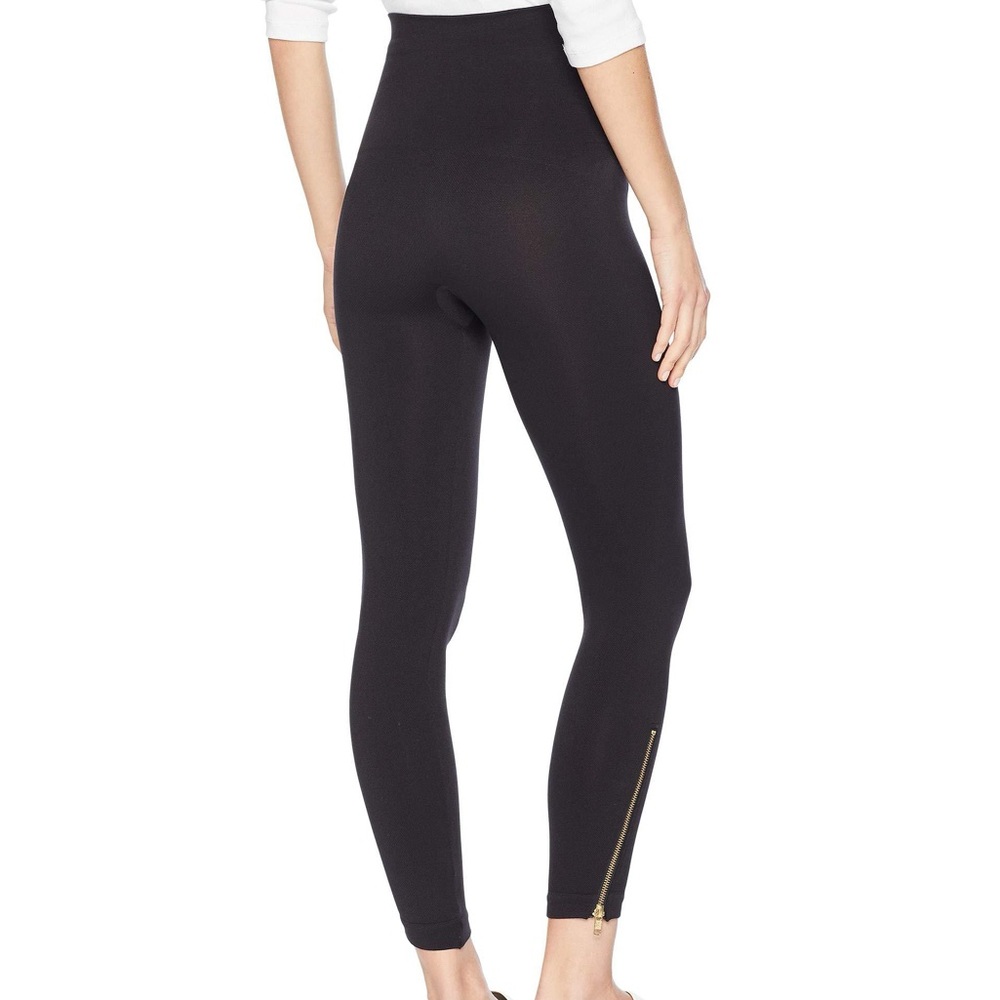 Spanx Black Zipper Bottom Leggings
